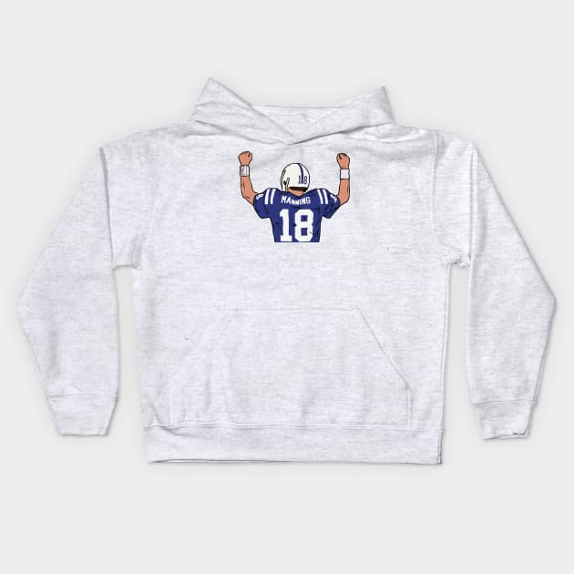 Peyton Manning Celebration Kids Hoodie by rattraptees